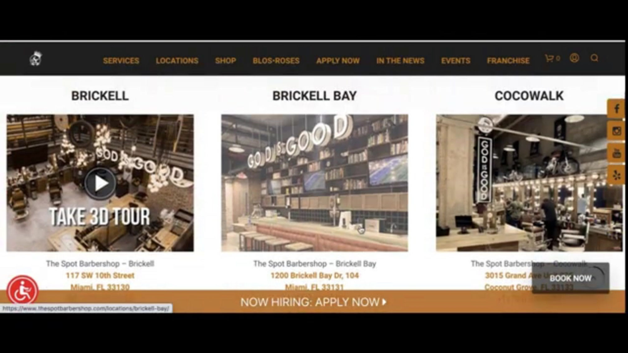 The Spot Barber Shop: Website Redesign with 3D Tour Feature